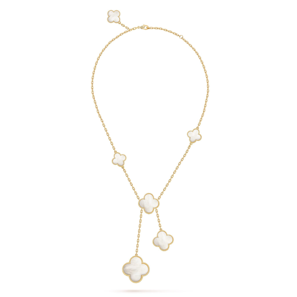 14ct Mother of Pearl Clover Necklace
