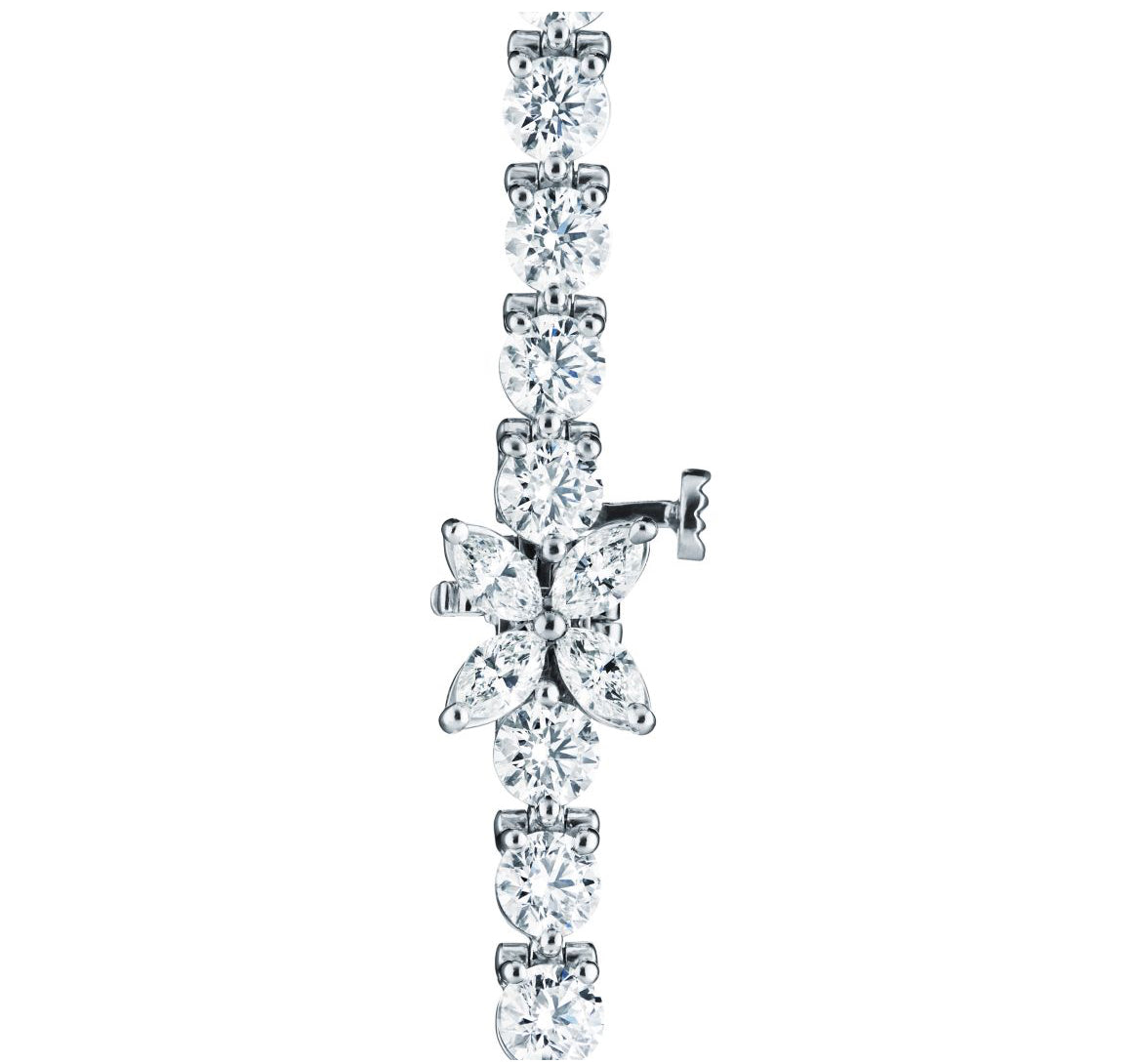14ct White Gold Tennis Bracelet