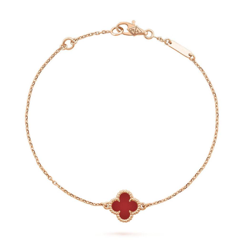 14ct Clover Charm Chain Bracelet