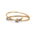 14ct Double Row Hinged Bracelet