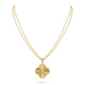 14ct Yellow Gold Clover Charm Pendant