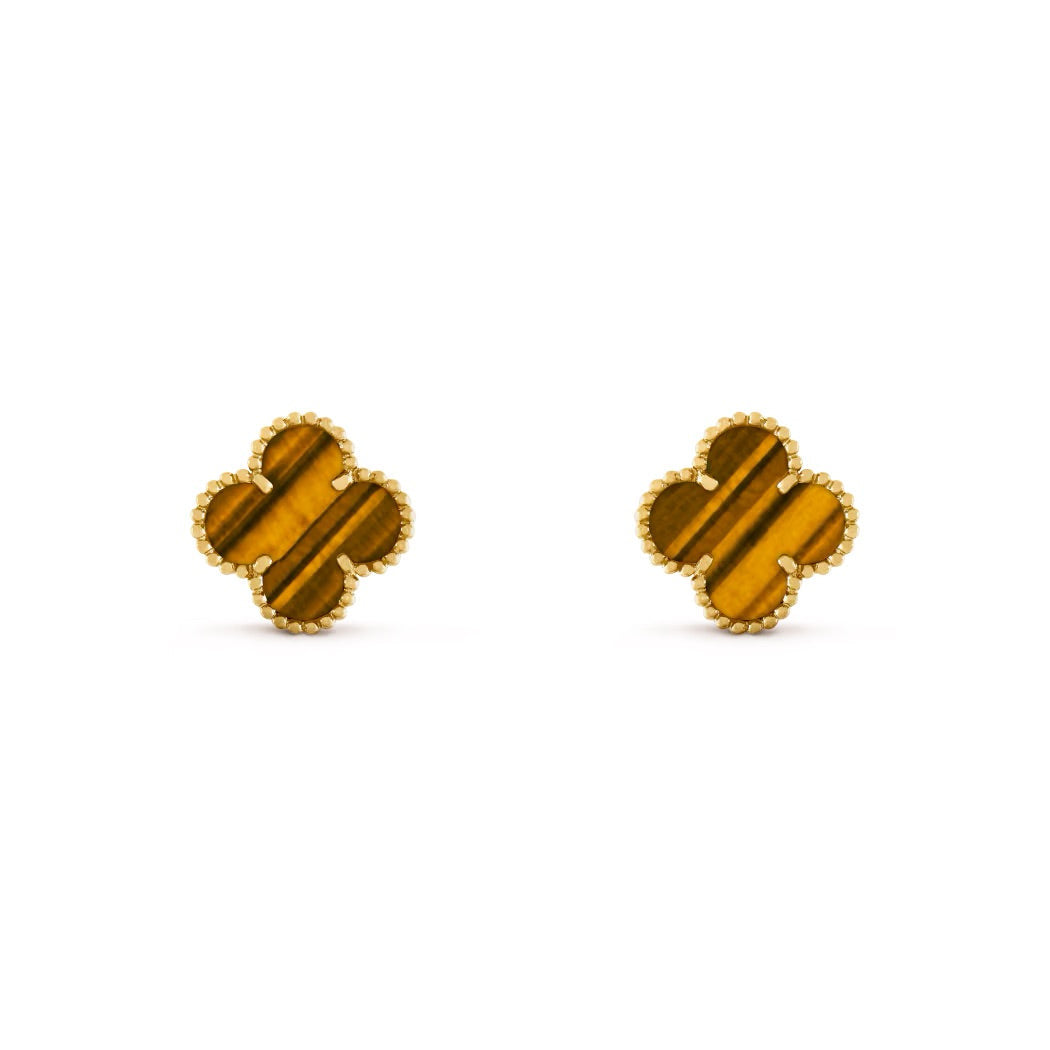 14ct Clover Charm Earrings