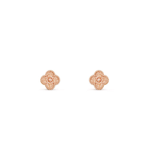 14ct Clover Charm Earrings/Mini