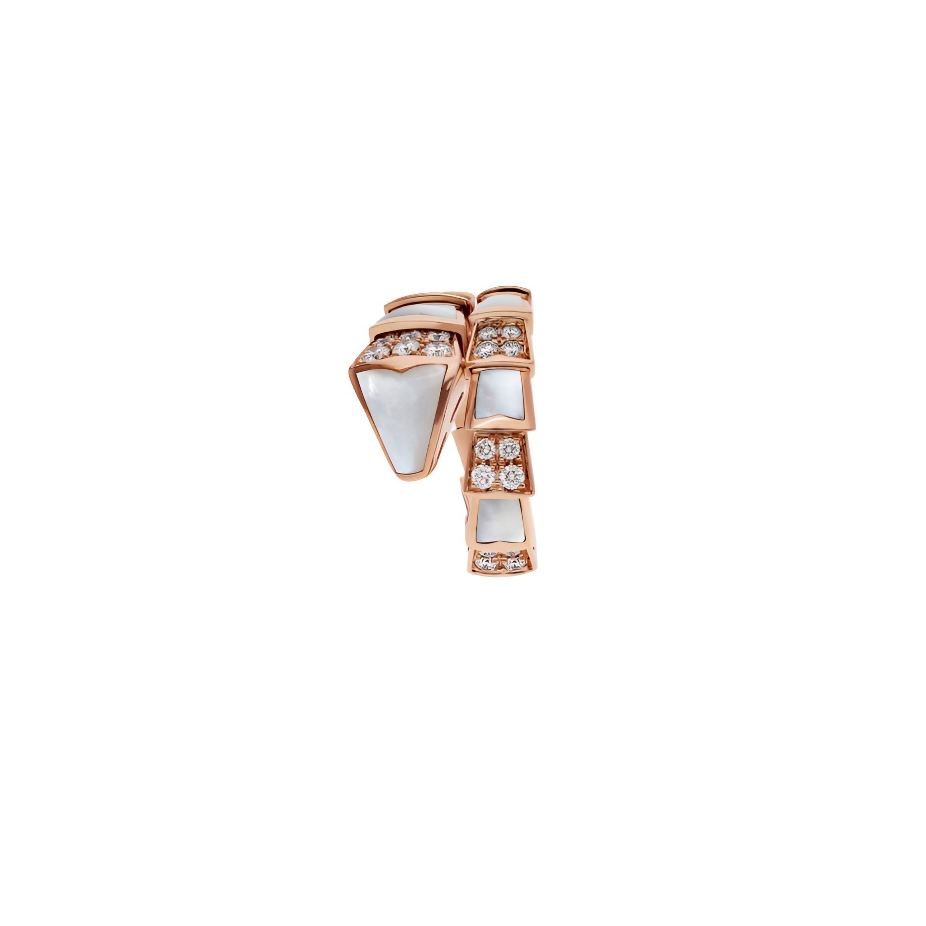 14ct Rose Gold Serpenti Ring/Pearl